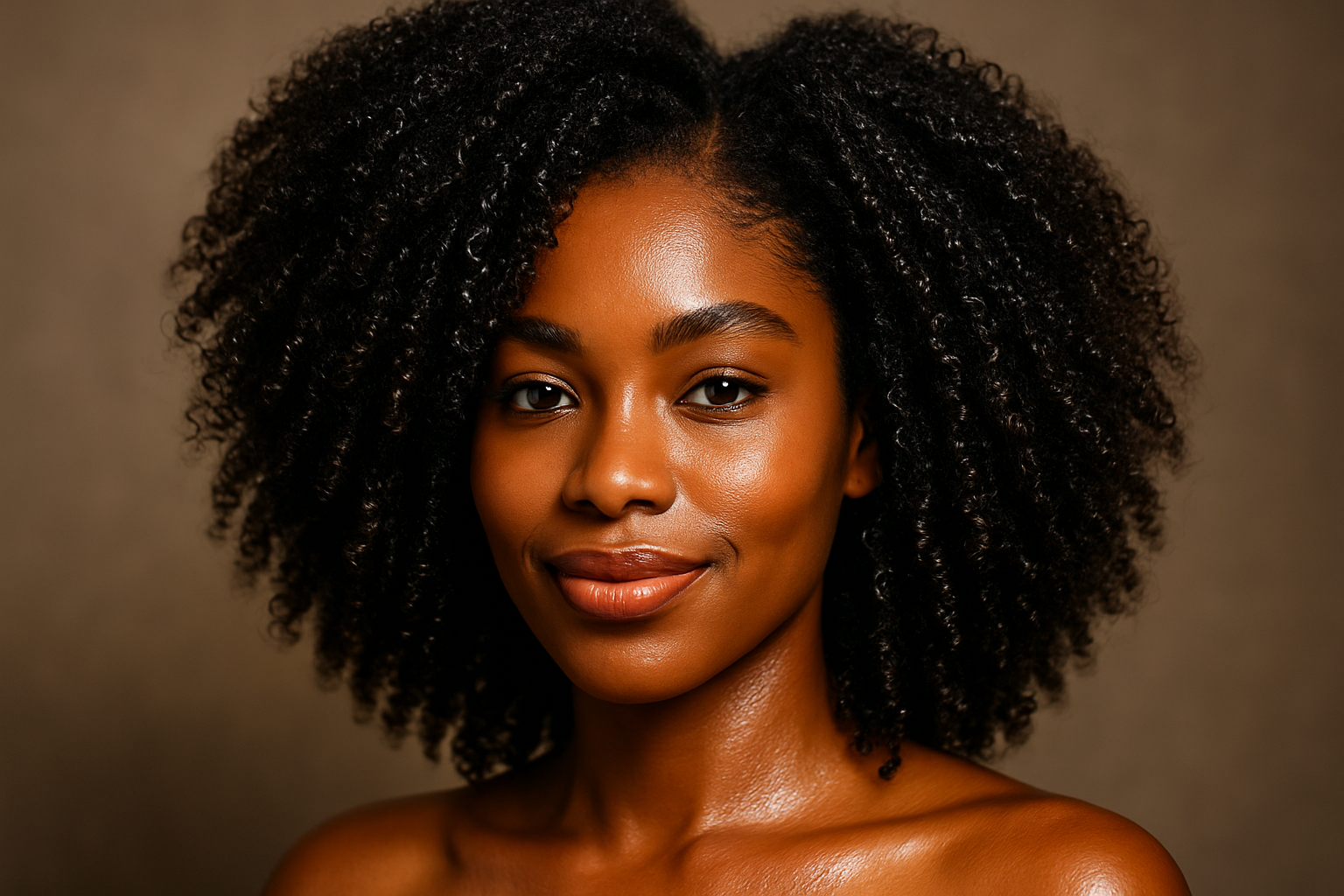 afro american women with afro type hair after using batana oil 